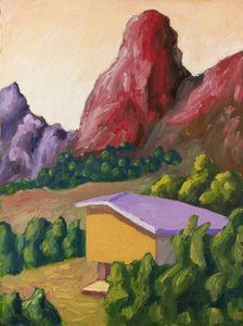 SALVO (Mangione Salvatore) Leonforte (EN) 1947 - 2015 Torino - Paesaggio montano 1981 o 1986