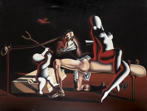 MARK KOSTABI Los Angeles (USA) 1960 - The right buttock of the long brimmed cavalier 2004