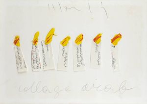 ALDO MONDINO Torino 1938 - 2005 - Collage arabo 1974