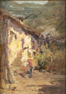 GIUSEPPE BUSCAGLIONE Ariano Irpino (AV) 1868 - 1928 Rivoli (Torino) - Quiete alpina