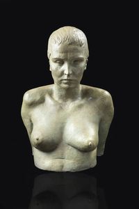 GIUSEPPE BERGOMI Brescia 1953 - Busto di fanciulla nuda 1992