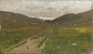 GUGLIELMO CIARDI Venezia 1842 - 1917 - Paesaggio del Cadore