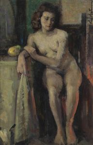 VENANZIO ZOLLA Colchester (Regno Unito) 1880 - 1961 Torino - Nuda anni '940