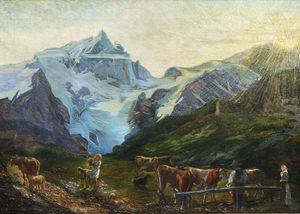 MATTEO OLIVERO Acceglio (CN) 1879 - 1932 Saluzzo (CN) - Raggi di sole