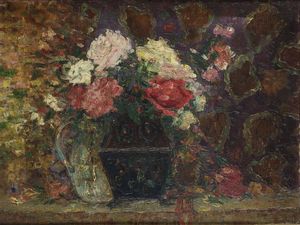 ALESSANDRO LUPO Torino 1876 - 1953 - Vasi di fiori