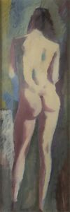 ITALO CREMONA Cozzo Lomellina (PV) 1905 - 1979 Torino - Nudo di schiena 1968