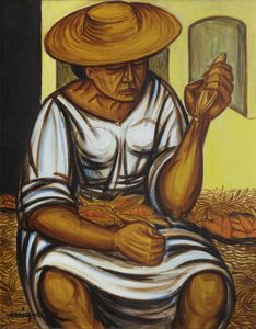 GIUSEPPE MIGNECO Messina 1908 - 1997 Milano - Contadina