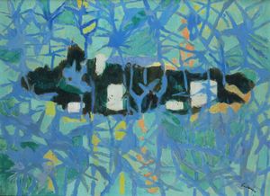 ENRICO PAULUCCI Genova 1901 - 1999 Torino - Collina di Santa Maria tra le canne 1957