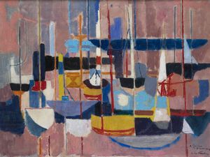 ENRICO PAULUCCI Genova 1901 - 1999 Torino - Porto  primi anni '950