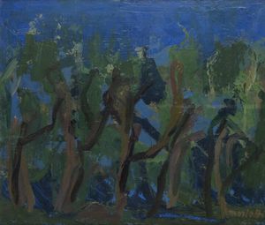 ENNIO MORLOTTI Lecco 1910 - 1992 Milano - Alberi  1961
