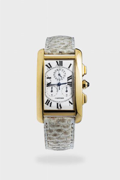 CARTIER : Mod. Tank Americaine  ref.1730  anno 2001  - Asta Asta 213 Orologi - Associazione Nazionale - Case d'Asta italiane