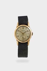 LOTTO DI DUE OROLOGI - Zenith e Sabina Mod. Lady Dress Watch  anni '50 Cassa in oro con fondello a pressione. Quadranti (difetti) color  [..]