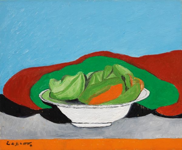 Natura morta con drappo verde  - Asta Arte Moderna e Contemporanea - Associazione Nazionale - Case d'Asta italiane