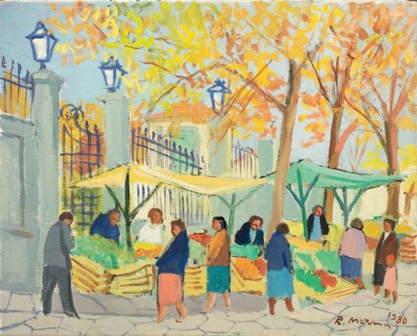 Mercatino a Porta Romana  - Asta Arte Moderna e Contemporanea - Associazione Nazionale - Case d'Asta italiane