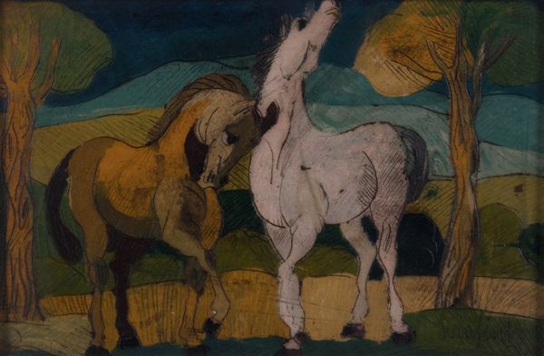 Cavalli e Gli Arlecchini  - Asta Arte Moderna e Contemporanea - Associazione Nazionale - Case d'Asta italiane