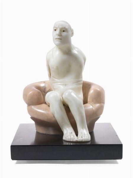 Uomo nudo in poltrona  - Asta Arte Moderna e Contemporanea - Associazione Nazionale - Case d'Asta italiane