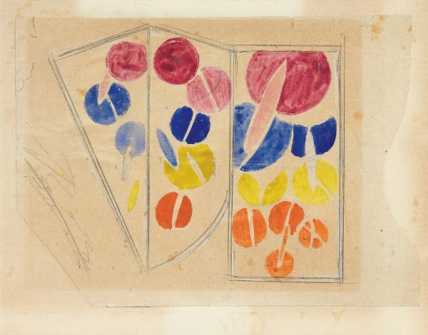 Progetto per paravento  - Asta Arte moderna - Associazione Nazionale - Case d'Asta italiane