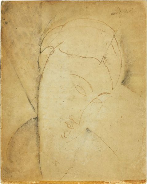 Portrait de femme au pendentif (Portrait de femme au chignon)  - Asta Arte moderna - Associazione Nazionale - Case d'Asta italiane