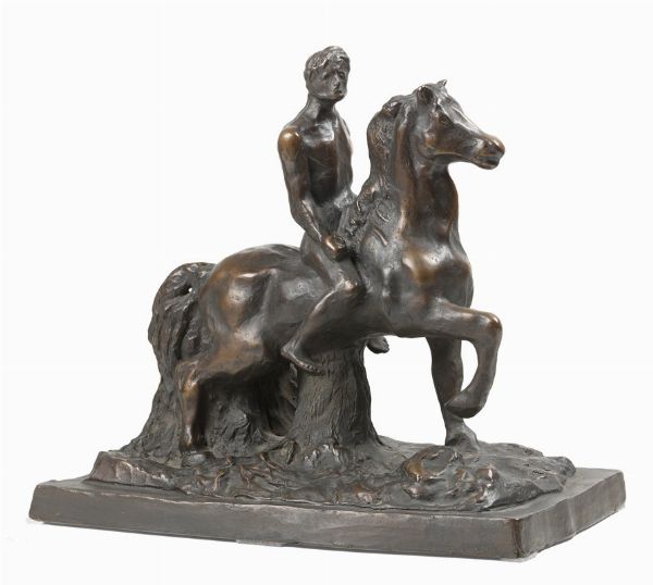Cavallo e cavaliere  - Asta Arte moderna - Associazione Nazionale - Case d'Asta italiane