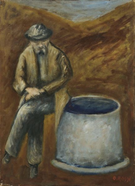 Uomo sul pozzo  - Asta Arte moderna - Associazione Nazionale - Case d'Asta italiane