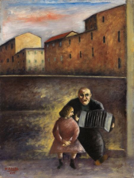 Suonatore ambulante  - Asta Arte moderna - Associazione Nazionale - Case d'Asta italiane