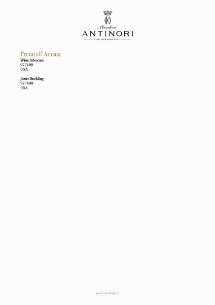 MARCHESI ANTINORI Spa  - Asta Asta a tempo AIRC - Associazione Nazionale - Case d'Asta italiane