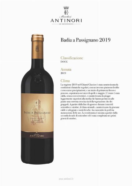 MARCHESI ANTINORI Spa  - Asta Asta a tempo AIRC - Associazione Nazionale - Case d'Asta italiane