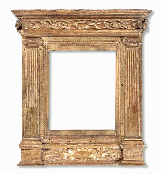 Cornice architettonica a edicola di epoca rinascimentale. Toscana XVI secolo  - Asta Cornici antiche - Associazione Nazionale - Case d'Asta italiane
