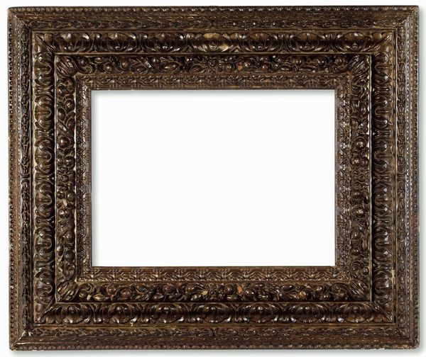 Monumentale cornice in stile cinquecentesco intagliata e laccata. XIX secolo  - Asta Cornici antiche - Associazione Nazionale - Case d'Asta italiane