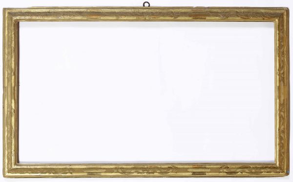 Cornice dorata e laccata con riserva a finta tartaruga. Marche met� XVIII secolo  - Asta Cornici antiche - Associazione Nazionale - Case d'Asta italiane