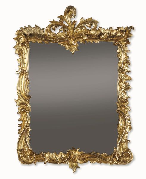 Coppia di specchiere in legno intagliato e dorato a foglia d'oro. Francia XIX secolo  - Asta Cornici antiche - Associazione Nazionale - Case d'Asta italiane