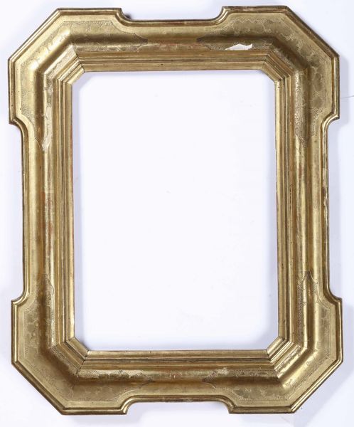 Cornice a vassoio dorata. XIX secolo  - Asta Cornici antiche - Associazione Nazionale - Case d'Asta italiane