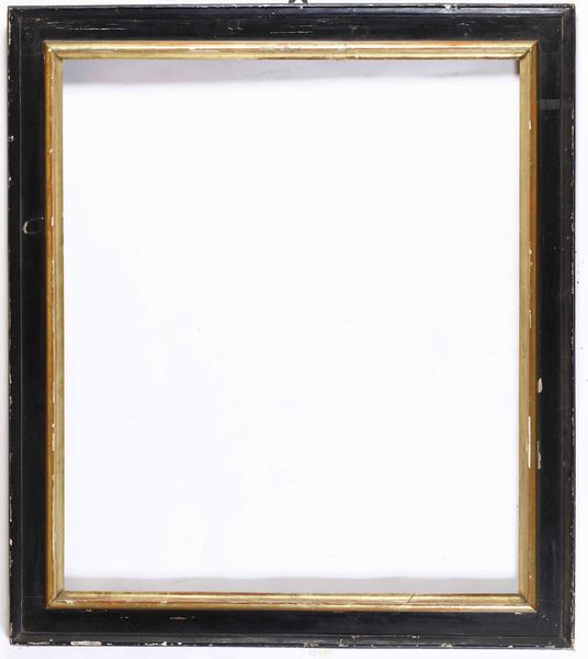 Cornice a cassetta nera e oro, XIX secolo  - Asta Cornici antiche - Associazione Nazionale - Case d'Asta italiane