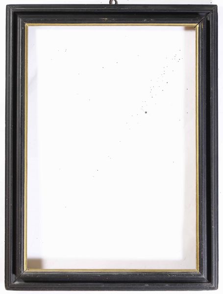 Cornice modanata �Salvator Rosa� in legno ebanizzato. Italia centrale XVIII secolo  - Asta Cornici antiche - Associazione Nazionale - Case d'Asta italiane