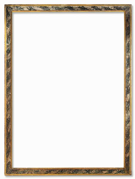 Cornice in legno laccato a finto marmo. Marche XVIII secolo  - Asta Cornici antiche - Associazione Nazionale - Case d'Asta italiane