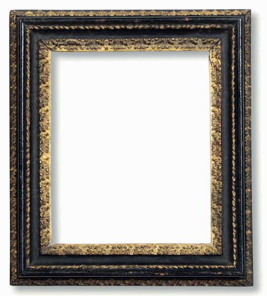 Cornice modanata �Salvator Rosa� in legno ebanizzato e dorato. Napoli XVIII secolo  - Asta Cornici antiche - Associazione Nazionale - Case d'Asta italiane