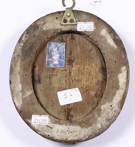 Piccola cornice ovale a mecca, Emilia XVIII secolo  - Asta Cornici antiche - Associazione Nazionale - Case d'Asta italiane