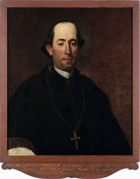 Paolo Borroni, Attribuito a : Ritratto dell'Abate Marchetti  - Asta Dipinti antichi - Associazione Nazionale - Case d'Asta italiane