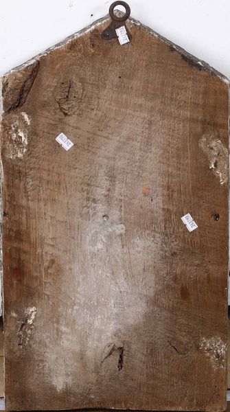 Nei modi della pittura senese del XV secolo Madonna in trono con Bambino  - Asta Dipinti antichi - Associazione Nazionale - Case d'Asta italiane