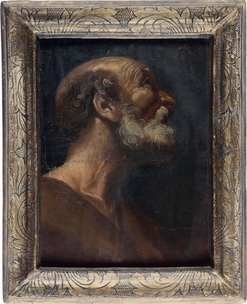 Scuola italiana del XVII secolo Testa virile  - Asta Dipinti antichi - Associazione Nazionale - Case d'Asta italiane