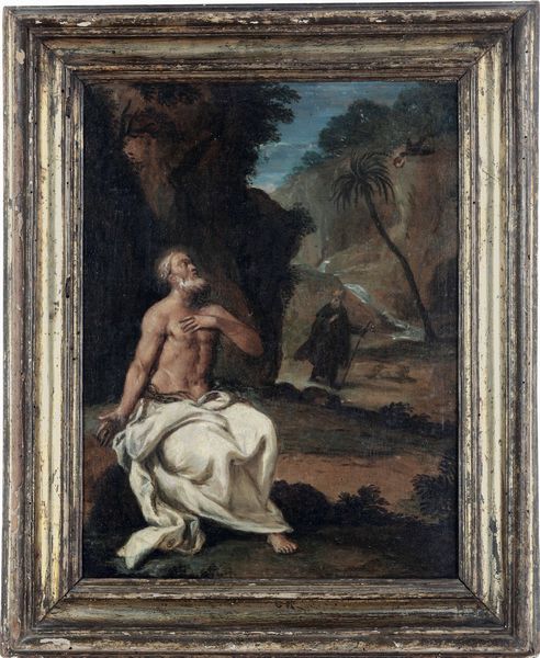 Scuola del XVII secolo Santo eremita  - Asta Dipinti antichi - Associazione Nazionale - Case d'Asta italiane