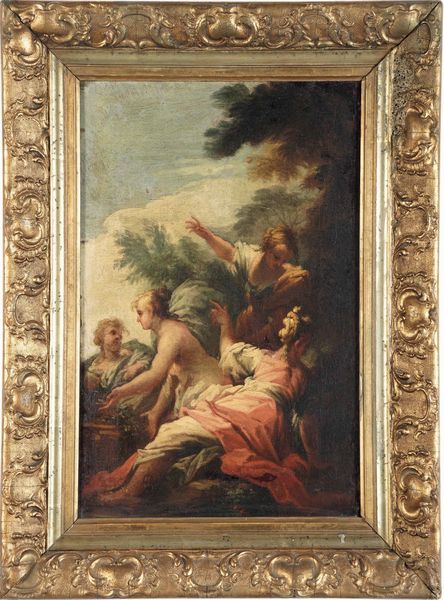 Scuola del XVIII secolo Fanciulle entro paesaggio  - Asta Dipinti antichi - Associazione Nazionale - Case d'Asta italiane