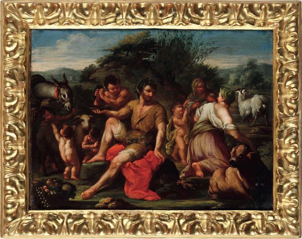 Pietro Berrettini detto Pietro da Cortona, Ambito di : Scena satiresca  - Asta Dipinti antichi - Associazione Nazionale - Case d'Asta italiane