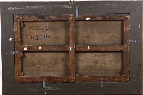 Thomas Van Apshoven : Paesaggio con viandanti sullo sfondo di un villaggio  - Asta Dipinti antichi - Associazione Nazionale - Case d'Asta italiane