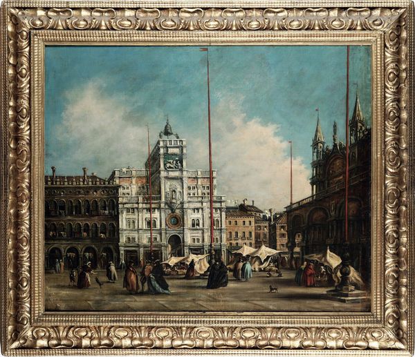 Scuola del XIX secolo Veduta di piazza San Marco  - Asta Dipinti antichi - Associazione Nazionale - Case d'Asta italiane