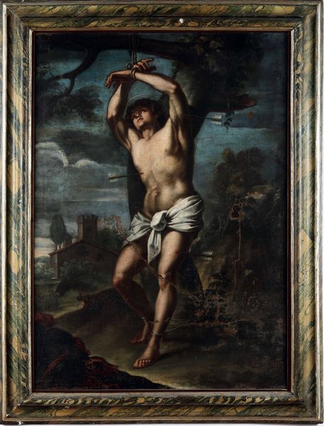 Scuola emiliana della met del XVII secolo San Sebastiano  - Asta Dipinti antichi - Associazione Nazionale - Case d'Asta italiane