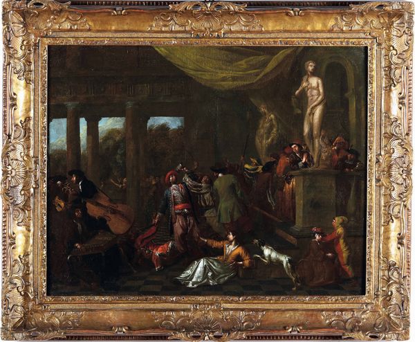 Hendrick Govaerts : Rissa durante un concerto a palazzo  - Asta Dipinti antichi - Associazione Nazionale - Case d'Asta italiane