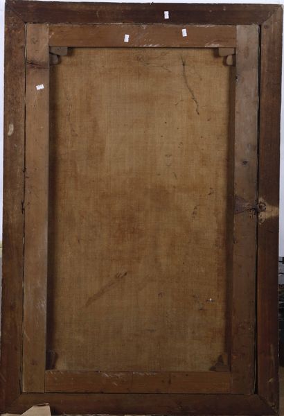 Christian Reder detto Monsù Leandro : Paesaggio con personaggi in riva al fiume e cittadella sullo sfondo  - Asta Dipinti antichi - Associazione Nazionale - Case d'Asta italiane