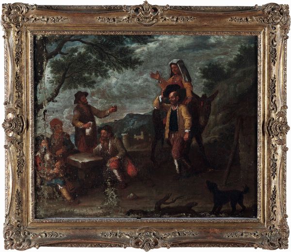 Scuola del XVIII secolo Scena di genere con contadini  - Asta Dipinti antichi - Associazione Nazionale - Case d'Asta italiane
