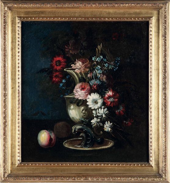 Scuola del XIX secolo Nature morte con vasi di fiori e frutti  - Asta Dipinti antichi - Associazione Nazionale - Case d'Asta italiane
